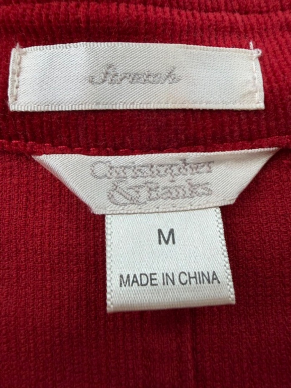 Christopher Banks Red Corduroy Jacket Blazer with Pleats Women's Med 2000's - Picture 4 of 14